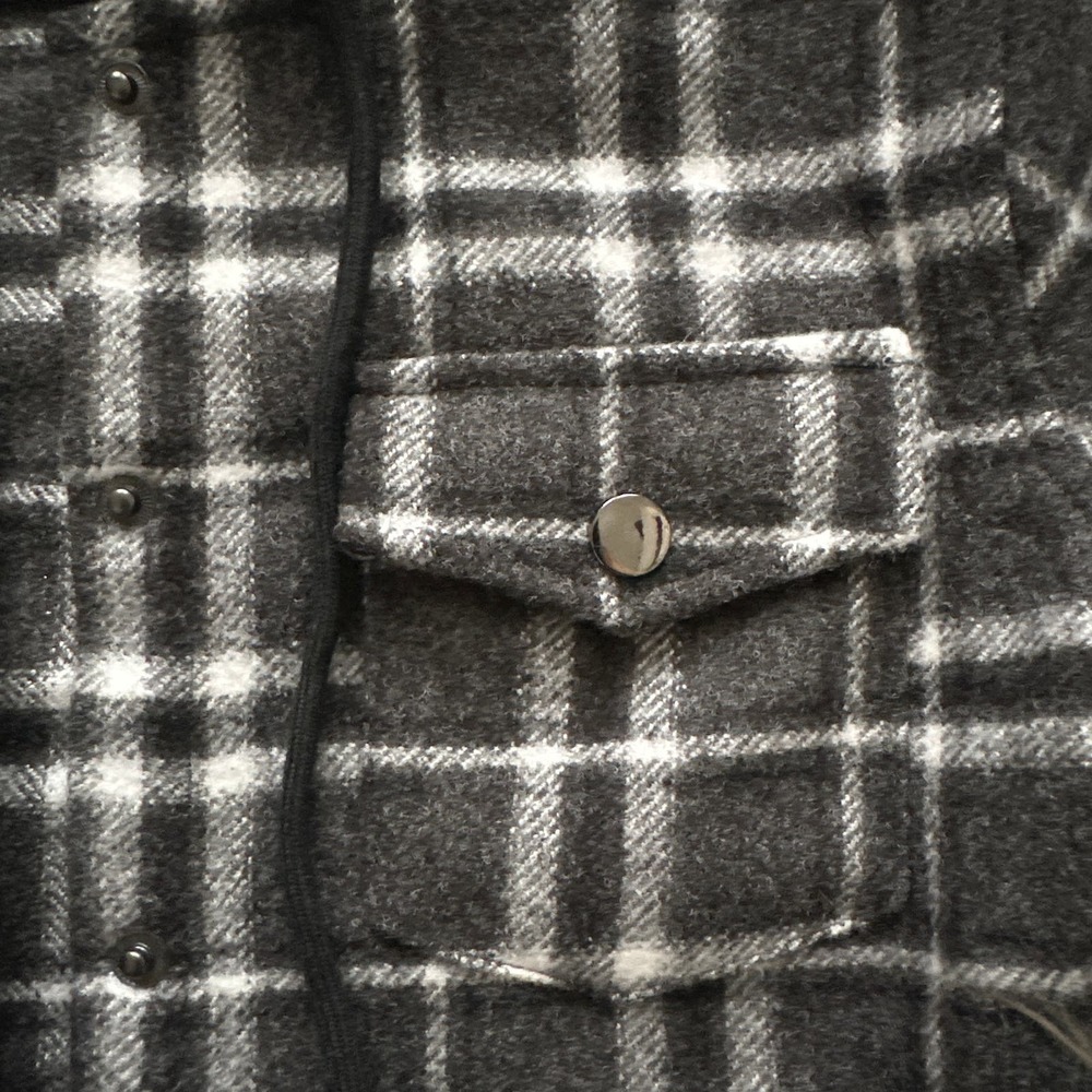 Adorable Black and White Plaid Shacket - Picture 3 of 9